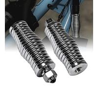 2pc Heavy-Duty Barrel Spring Mounting Base [Chrome-Plated] [6mm Spring] [1/2" Mounting Hardware] CB Radio Antenna/Lighted LED Whips up to 102"