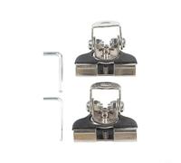 2PC Heavy Duty LED Light Brackets for Car Hood Perfect for Off Road Use with Adjustable Functionality (Black)