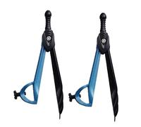 2Pc Heavy Duty Spacing Gauge with Clip - on Mercury Pen Holder - Ideal for Precise Maths & Drawing, Large Compass for Drafting & Crafting