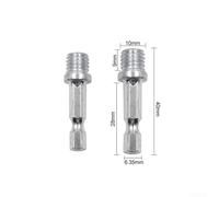 2pc Hex Shank Adapter for m10 for Polishing Disc Drill 2pc Hex(2PCS) | 1/4 hex shank, for m10 thread, fits electric drills, sanding pads, screwdrivers, metal build