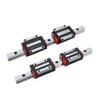 2pc HGR20 Square Linear Guide Rail + 4pc HGH20CA Slider, Suitable for CNC and DIY Projects Rail(300mm)