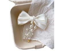 2pc High Elastic Bow Hair Band Women Accessories Bubble Braided Head Rope Pearl Spiral Coil Rubber Ponytail Holder