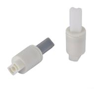 2pc Hydraulic Soft Close Rotary Damper Hinge for Toilet Seat and Lid - Plastic Slow-Down Dampener with Colour-Coded Torque Shaft, Left/Right Hand