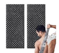 2PC Japanese Exfoliating Shower Towel, Extra Long Exfoliating Back Scrubber for Men & Women, Exfoliating Towel, Dual-Sided 3D Polyester Mesh, Stretches for Hard-to-Reach Areas