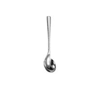 2PC- Japanese hammer stainless steel round spoon household fresh and exquisite personality and practical-natural spoon