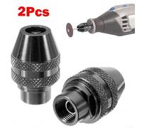 2pc Keyless Chuck for Dremel For 4486 Rotary Tools, Compatible with For 3000, 4000, 7700, 8200, Accepts Bits with 0 8mm to 3 2mm Shanks