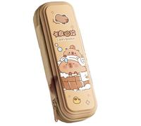 2pc - Large Capacity Drop Resistant And Load Reducing Stationery Box For Elementary School Students, Waterproof And Dirt Resistant Storage Pencil Case, Coffee, One size