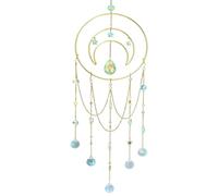 2PC Large Moon Suncatcher, Moon Crystal Wind Chime Charm, Charming Decoration Sun Catcher Crystals