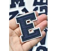 2pc Letter Patch Iron On Clothing Patches DIY Name Jacket Backpack Alphabet Applique 5.5cm(E)