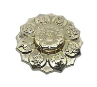 2PC Lotus Fingertip Gyro Buddha Eye Spinner Finger Wheel Bronze Rotate Buddhist Meditation Decoration Gift for Kids Adults(Golden)
