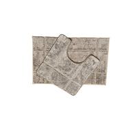 2Pc Luxury Orla Soft Non Slip Bath & Pedestal Mat -