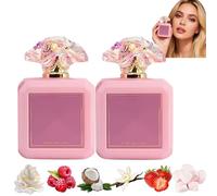 2pc Marshmallow Blush Perfume，Pink Strawberry Candy Marshmallow For Women Eau de Parfum，Eau Parfum - 100ml A Captivating Scent Wrapped In Bottle，,Fresh, Sweet (Marshmallow-2[pc)
