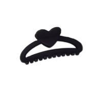 2Pc Matte-Finish Heart-Shaped Half-Circle Hair Clip, Small Size - Minimalist Style Hair Accessory for Women to Wear at The Nape of The Neck,A