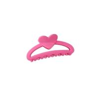 2Pc Matte-Finish Heart-Shaped Half-Circle Hair Clip, Small Size - Minimalist Style Hair Accessory for Women to Wear at The Nape of The Neck,B