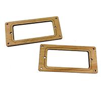 2pc. Mini Humbucker Pickup Cover Rings - Choose from 4 Wood Types! (Genuine Mahogany)