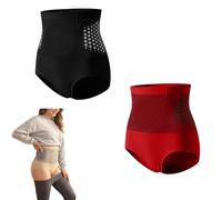 2PC Pauraju Tummy Control Knickers Ladies High Waist Shapewear Shorts 4-in-1 Fat Burning Short Solid Plus Size Slimming Knicker Women Running Shorts Weight Loss Pants 3D Yoga Seamless Short M-XXL