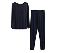 2PC Pjs for Women Sets UK Plus Size Top & Bottom Set Winter Warm Plus Velvet Thickened AB Surface Wool Self Heating Thermal Underwear Thin Cotton Long Sleeve Seamless Base Set Daily Essentials Sales