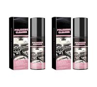 2pc Polishing Cleaner Car Interior, 100ml Automotive Vehicle Interior Polish,Car Interior Detailer Spray,All Purpose Car Interior Cleaner Rejuvenation,Decontamination,Polishing Cleaner for All Car