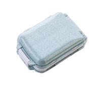 2Pc Portable Mini Pill Box Medical Kits Vitamin Pills Box Storage Box Pill Container Health Travel Supplies(Blue)