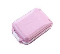 2Pc Portable Mini Pill Box Medical Kits Vitamin Pills Box Storage Box Pill Container Health Travel Supplies(Pink)