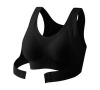 2PC Posture Correcting Support Bra for Women Full Coverage Seamless Front Closure Cross-Back Anti Sagging Bras Breathable Shaping Adjustable Waist Support Wireless Posture Underwear Brasieres