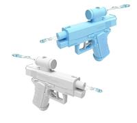 2pc Prank Two-Way Water Gun, Reverse Waters Guns Spray from Front and Back, Compulsive Two-Way Water Gun, Ideal for Friend Classmate Family, Perfect for Parties & School (Blue+White)