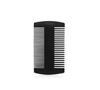 2pc Professional Antistatic Natural Wooden Beard Comb Fine Teeth Lice Mustache Hair Men Portable Pocket Care Travel(Black)