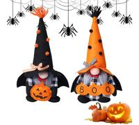2PC Pumpkinn Gnome - Halloween Gnome Decorations | Faceless Halloween Dwarf | Pumpkinn Dwarf Doll Ornament For Home Holiday Display Indoor Outdoor Bedroom Sofa Window Tabletop Kids Adults