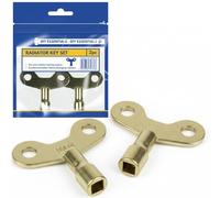 2Pc Radiator Key Set for Bleeding Radiators | Premium Solid Brass Build | Rust Resistant, Durable & Easy to Use | Fits Most Radiator Valves | Perfect for Home Heating Maintenance