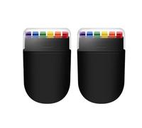 2PC Rainbow Face Paint Stick, 6 Colors DIY Body Paint, Rainbow Flag Make-up Stick For Face & Body, Easy To Remove, for Parades, Cosplay, Festivals, Celebrations, and Halloween Makeup (Black)