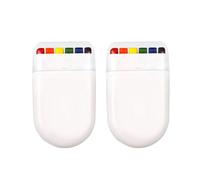 2PC Rainbow Face Paint Stick, 6 Colors DIY Body Paint, Rainbow Flag Make-up Stick For Face & Body, Easy To Remove, for Parades, Cosplay, Festivals, Celebrations, and Halloween Makeup (White)