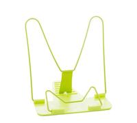 2Pc Recipe Rack Portable Foldable Adjustable Stand Reading Book Document Holder Base for Counter(Green)
