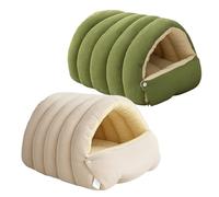 2PC Removable Cats Bed | Pet Dogs Cave Nest Bed | Cotton Cat Sleeping Bag Tents for Indoor | Removable Washable Winter Closed Small Cat House Beds | Anti-Anxietys Cuddler Kitten Dog Houses for Animals