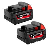 2PC Replacement 12.0Ah for Milw M-18 Battery for Milw 18V Battery 48-11-1852 48-11-1820 48-11-1822 48-11-1840 48-11-1850 48-11-1828 48-11-1815 Cordless Power Tools (2PC M18 12.0Ah)