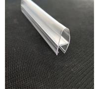 2pc replacement shower door seal 50cm strip with water deflector 68101215mm rubber gasket designed to fit glass edges and prevent water intrusion (12mm)
