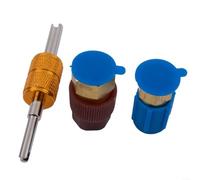 2Pc Retrofit Adapter for R12 to For R134A AC Charging Port with Quick Disconnect Fittings