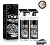 2PC Rust Remover for Metal Steel Iron,120ml Fast Acting Wheel Iron Remover, | Brake Dust & Oxidation Stain Cleaner, Multipel Powerful Heavy Duty Metal Rust Remover for Cars Metal Surfaces(2PCS)