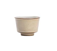 2pc/Set Coarse Pottery Master Cup Japanese Coral Red Teacup Single Mugs Tea Bowl Master Cups Kungfu Tea Services 40ml(Blanc)