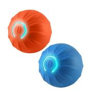 2PC Shaky Ball Toy for Dogs Pet Bounce Vibrating Dog Automatic Moving Bouncing Interactive Hands- Playmate Intelligent Sensing Mode Bite- Quiet Low-Power Consumption Multi-Functional Play Modes