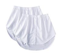 2PC Shirt Extenders for Women UK Fashion Girl Adjustable Layered Fake Top Lower Sweep Shirt Half Length Mini Skirt for Women Girls Size S-5XL White