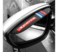 2PC Side Mirror Visor Rain Guards,Car Rear View Mirror Rain Cover,Silicone Rain Shield,Mirror Cover Rubber Visor Guard((Tri-Color-Black Sport,2Pack)