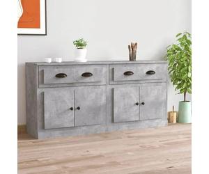 2PC Sideboard Storage Cupboard Cabinet Buffet Highboard w/ Doors & Drawers Unit