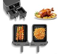 2Pc Silicone Air Fryer Liner, Non-stick Air Fryer Basket For AF400 451 Airfryer Accessories(Gray)