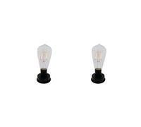 2Pc Solar LED Tungsten Filament Bulb Lamp 2800K Automatic Light Sensors Fence Night Lights for Garden Lamp(7cm)