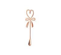 2PC- stainless steel bow love spoon simple personality creative use-rose gold