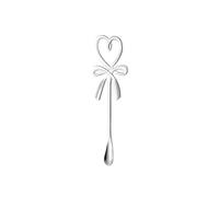 2PC- stainless steel bow love spoon simple personality creative use-true colors