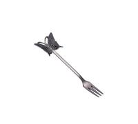 2PC- stainless steel butterfly coffee spoon is exquisite and practical-butterfly fork-cool black
