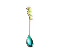 2PC- stainless steel creative bird stirring spoon household fresh and exquisite personality-magic color-parrot spoon