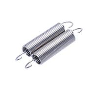 2pc Stainless Steel S Hook Cylindroid Helical Pullback Extension Tension Coil Spring Wire Diameter 1.0mm(75mm(2pcs),8mm)