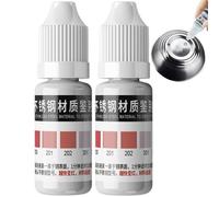 2pc Stainless Steel Test Liquid,Rapid Metal Testing Reagent,Instant Grade Detector Reagent Drops,1-Minute Stainless Steel Authenticity Tester for 201/202/301/304/316, No Power Needed,Material Analysis